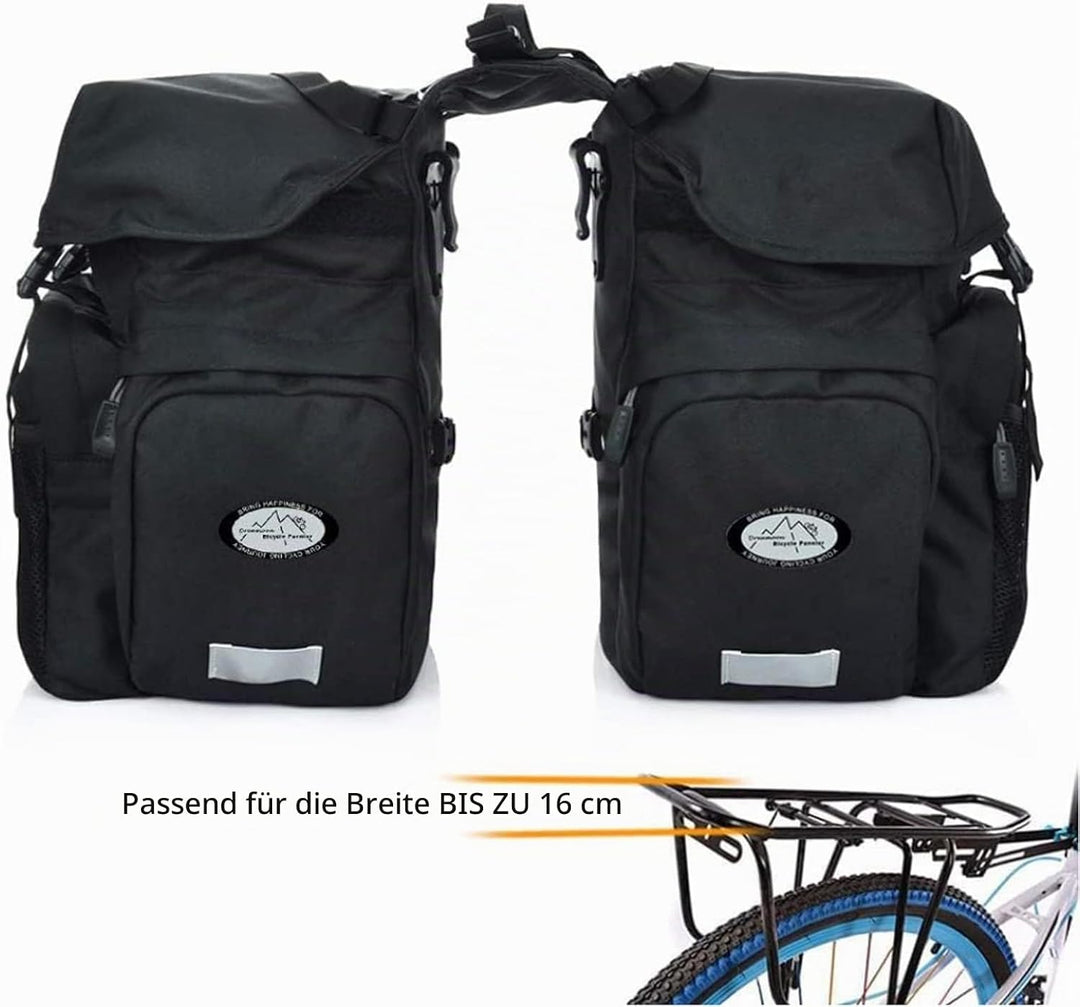 50L Fahrradtaschen Gepäckträger, Wasserdichte Fahrradtaschen aus Hochdichtem 600D Polyester für Daue