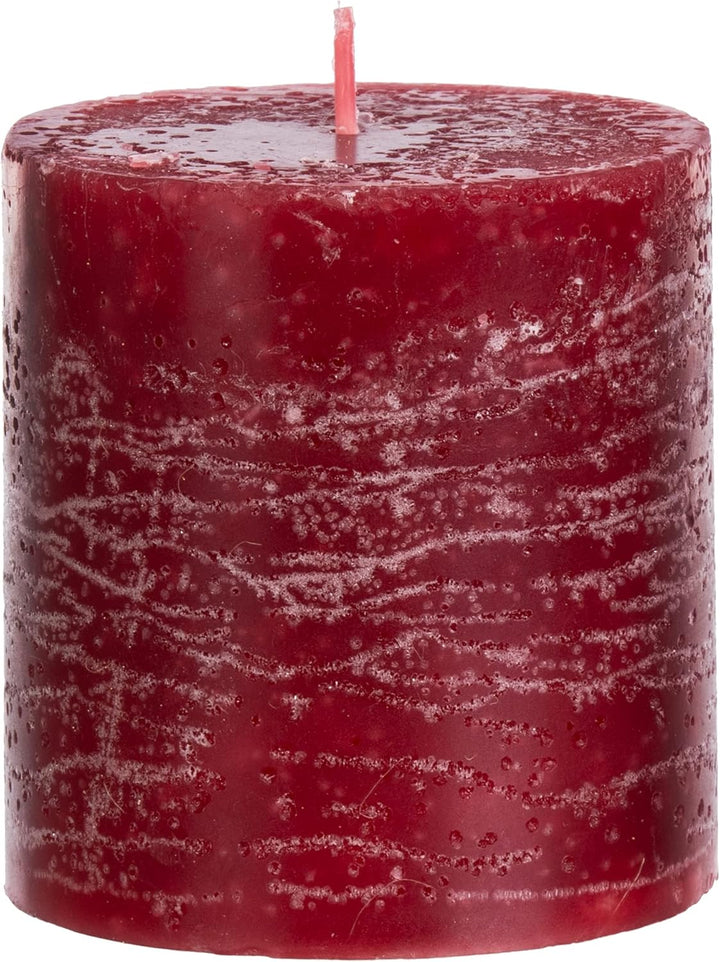 Brandsseller Stumpenkerze 4er Set | 9x15 cm | Weihnachtskerze | Adventskranz | Bordeaux 9 x 15cm | 4