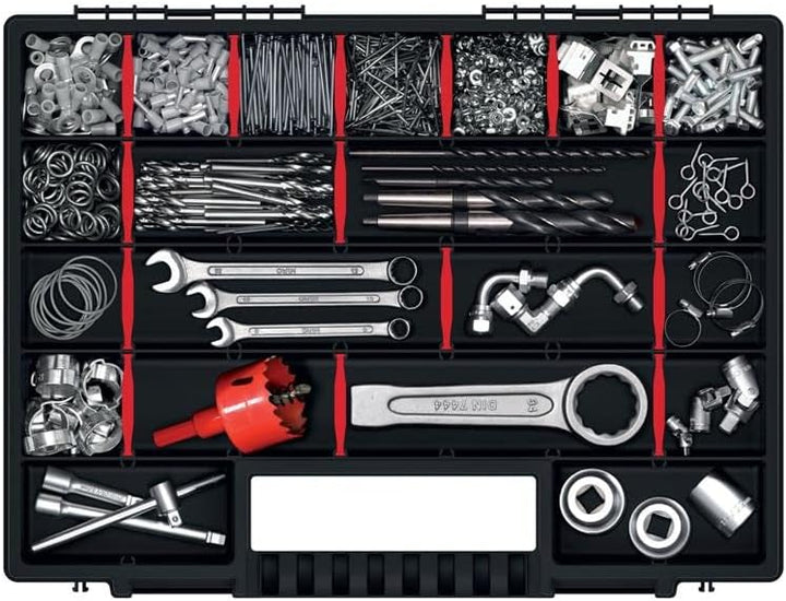 rg-vertrieb 5X Sortimentskasten Werkzeugkiste Organizer Set 5 Stück Sortierbox NORS Kleinteilemagazi