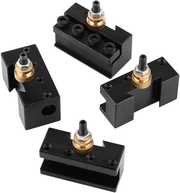 Werkzeugpfostenhalter, Drehmeissel, Pfostenhalter, hohe Steifigkeit, 1 Set, hochpräzise Aluminiumleg