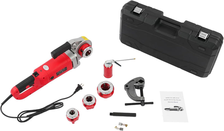 2000W Elektrische Rohrgewindeschneidmaschine mit 4 Schneidköpfen Rohrgewindeschneid-Set - Sicherheit