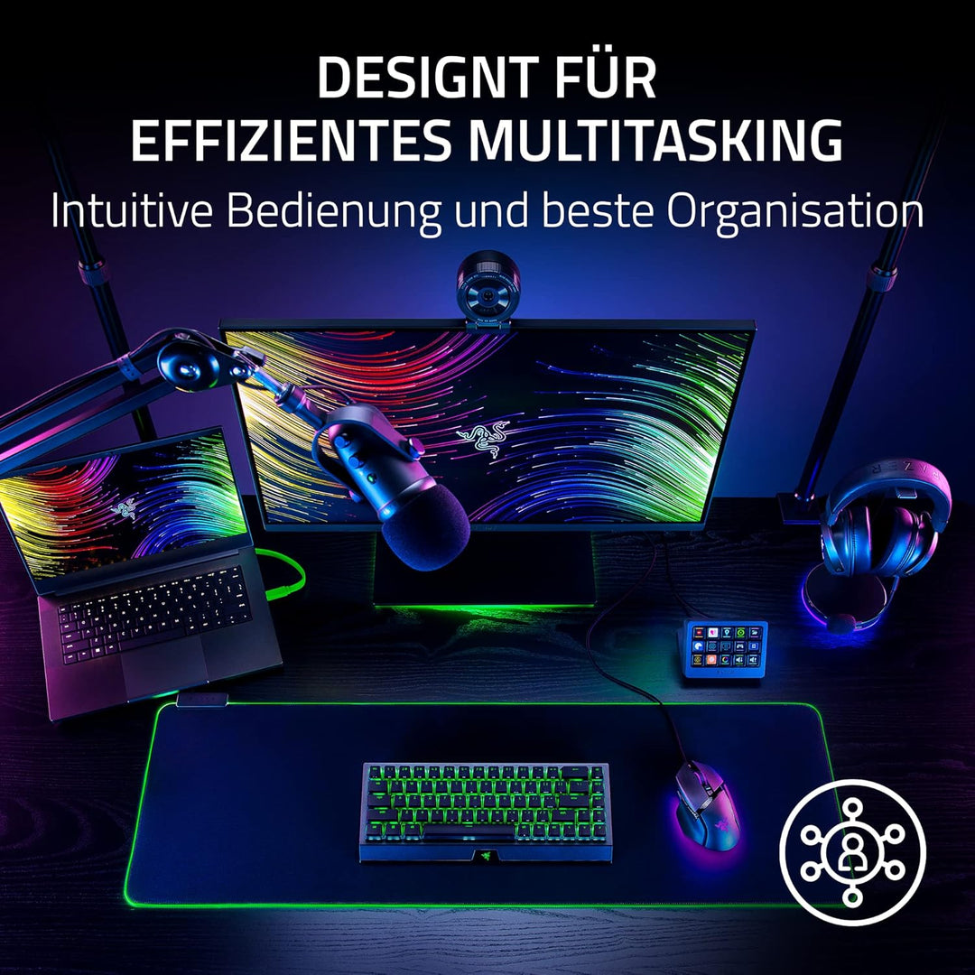 Razer Stream Controller X - All-in-One-Controller für Streaming (15 Switchblade-Tasten, Multi-Link-M