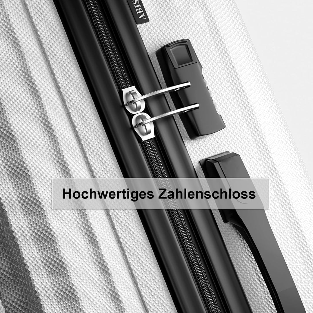 Hartschalen Kofferset 2 Teilig, Handgepäck und gross Reisekoffer Set(S+L) Silber, Set(S+L) Silber
