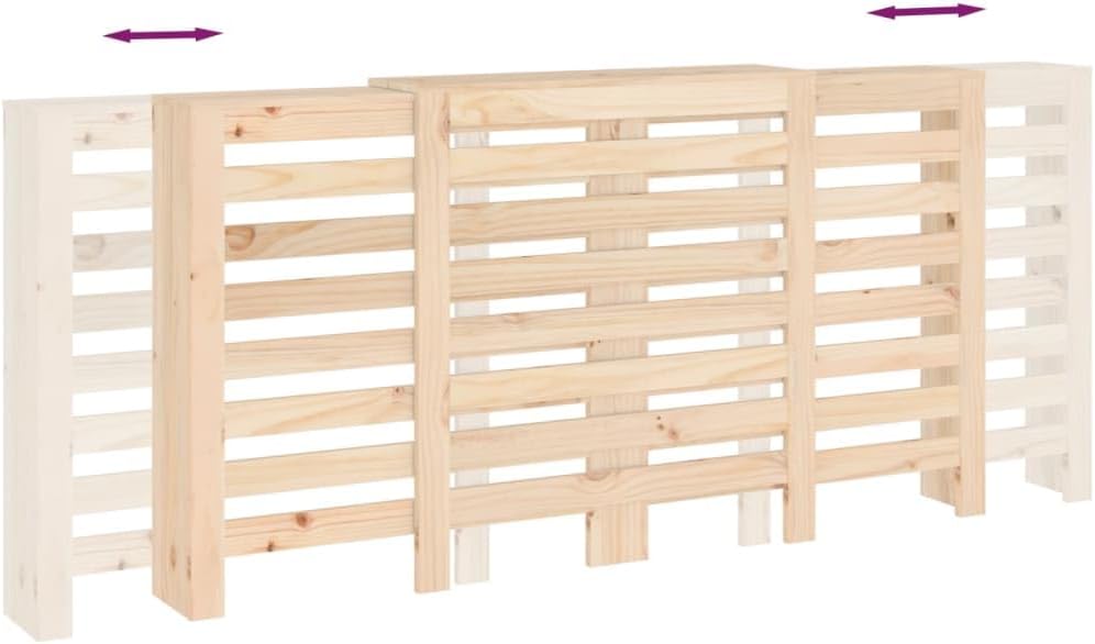 vidaXL Heizkörperverkleidung Lamellen-Design Heizungsabdeckung Heizungsverkleidung Heizung Abdeckung