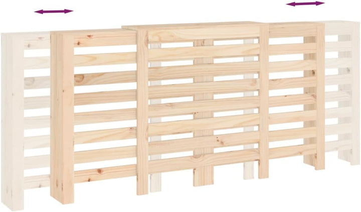 vidaXL Heizkörperverkleidung Lamellen-Design Heizungsabdeckung Heizungsverkleidung Heizung Abdeckung