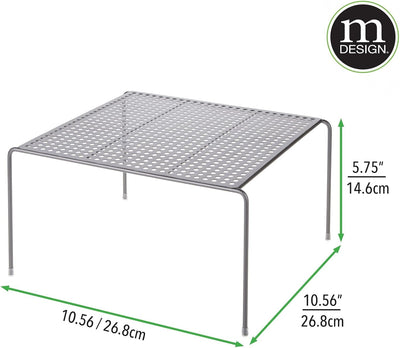 mDesign 2er-Set Geschirrablage für die Küche – freistehendes Tellerregal aus Metall – kleines Küchen