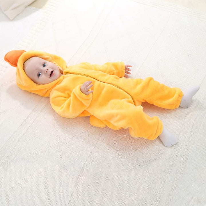 COOKY.D Unisex Winter Hooded Romper Jumpsuit 2-36 Months 3-6 Monate Canard, 3-6 Monate Canard