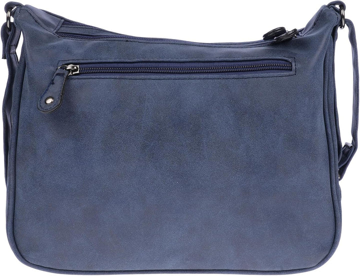 Christian Wippermann Damen Tasche Schultertasche Umhängetasche Crossover Bag Leder Optik Handtasche