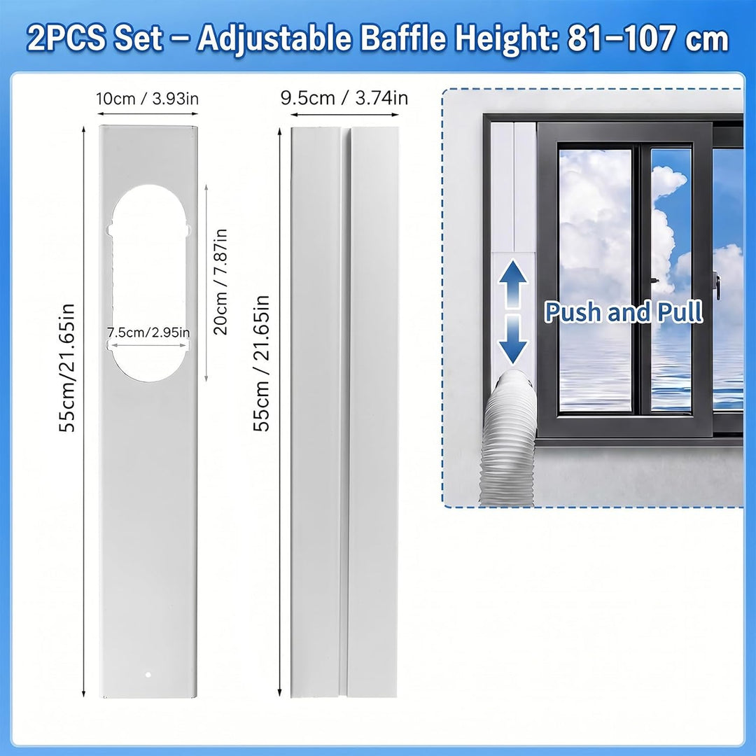 Tragbares AC-Fenster-Kit, Tragbares Klimaanlagen-Fenster-Lüftungs-Kit, Klimaanlage-Fenster-Dichtung