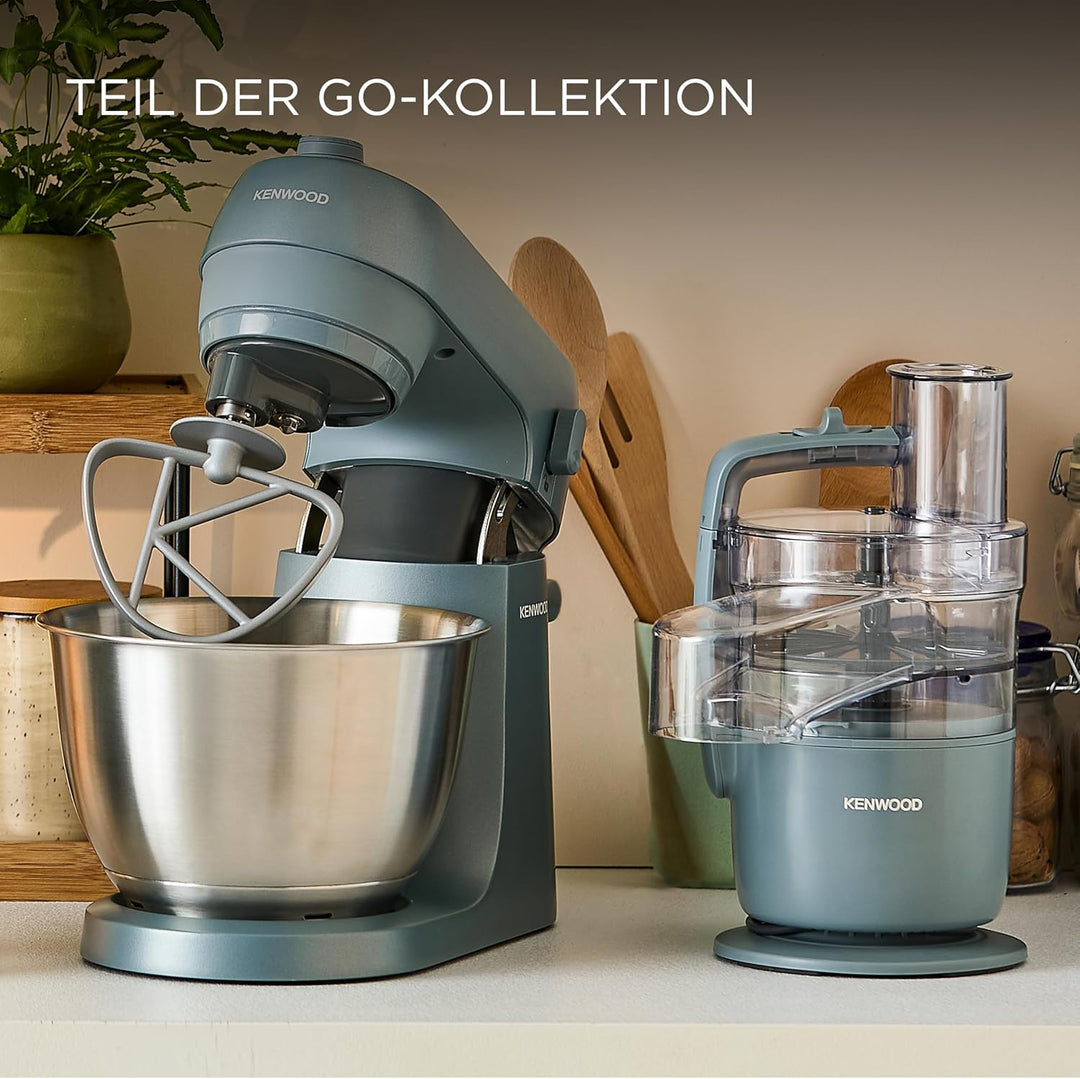 Kenwood Handmixer QuickMix Go HMP40.000GY, tragbar dank integriertem Koffer, Inklusive Edelstahl Sch