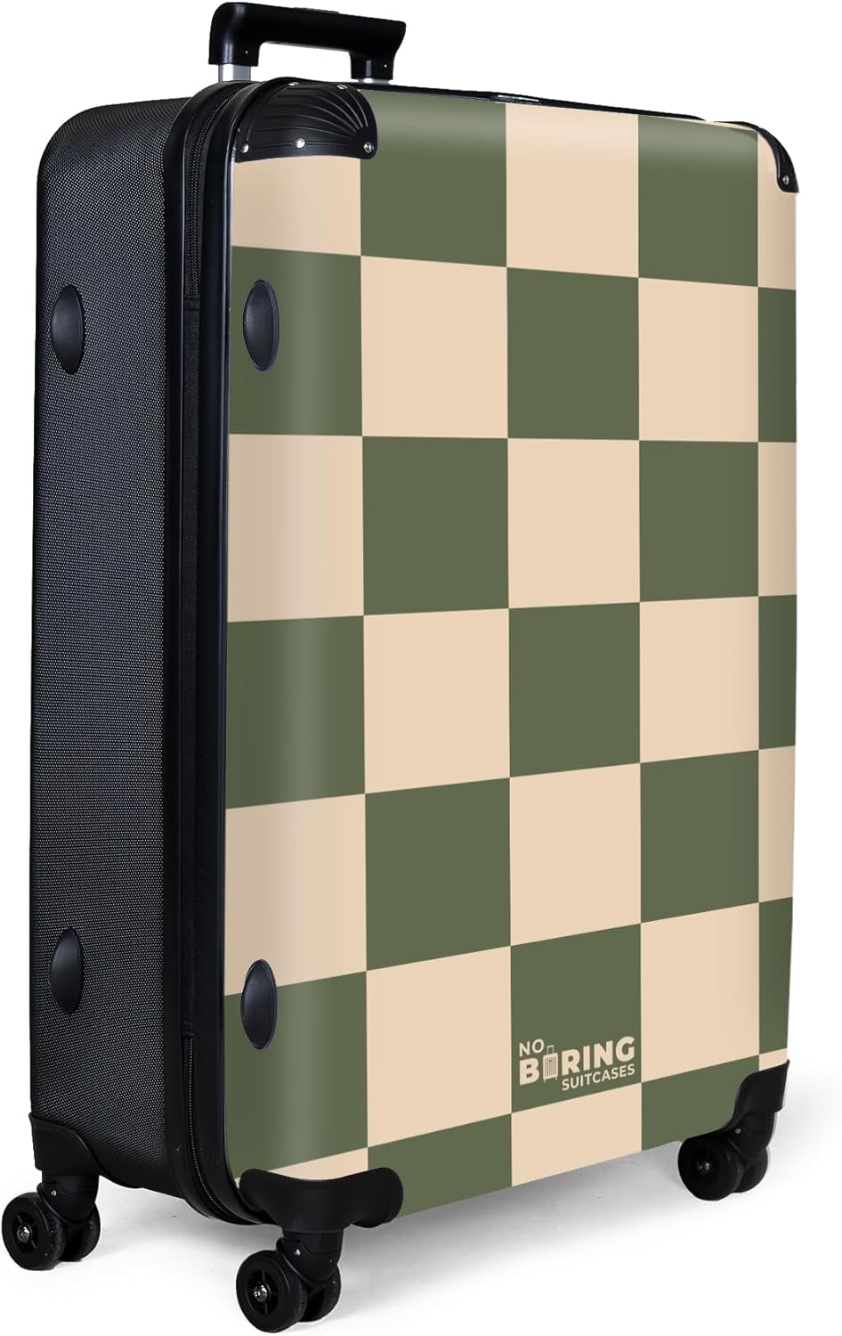 NoBoringSuitcases.com® Koffer XL Gross 77x51.5x28 cm Reisekoffer mit 4 Rollen Leicht Trolley Hartsch