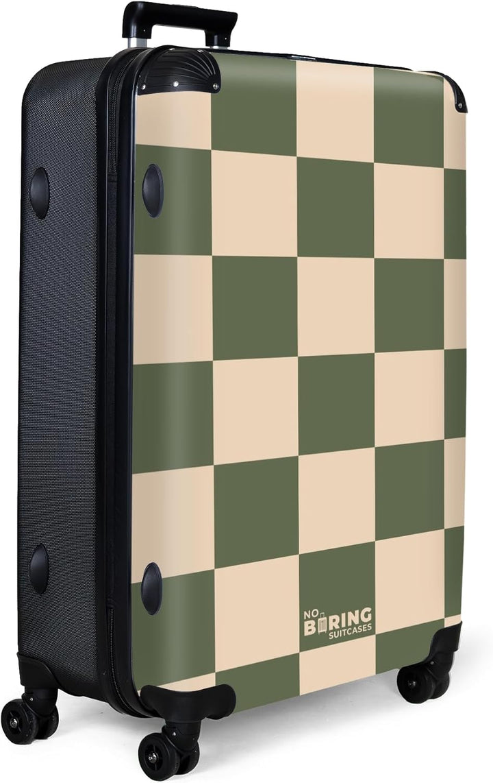 NoBoringSuitcases.com® Koffer XL Gross 77x51.5x28 cm Reisekoffer mit 4 Rollen Leicht Trolley Hartsch