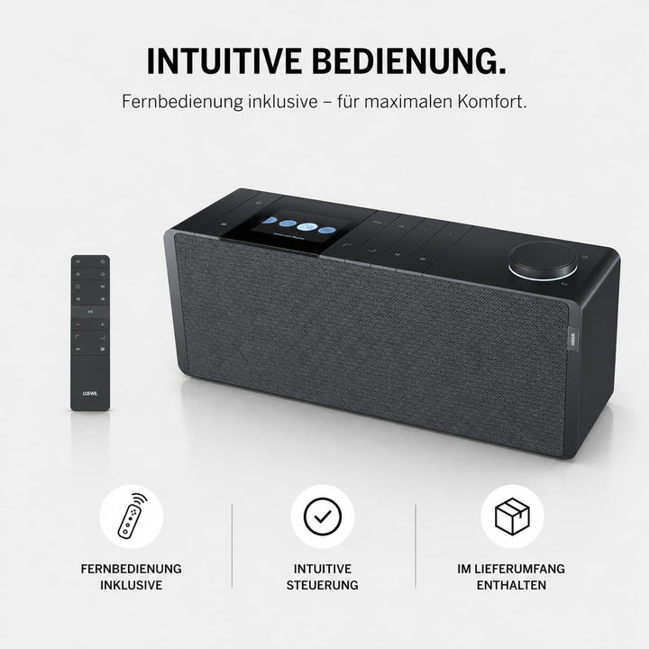Loewe klang s1 basaltgrau, Stereo Smartradio, 80 Watt, DAB, DAB+, UKW, Audio Streaming, Bluetooth, U