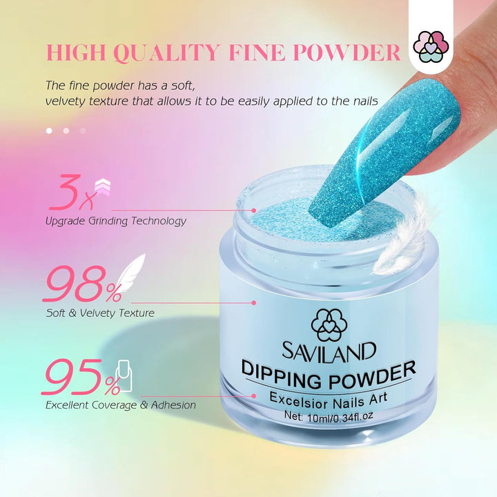 Saviland 29 Stück Dip Powder Nail Kit–20 Farben Dipping Powder Starter Kit Dipping Powder Nails Set