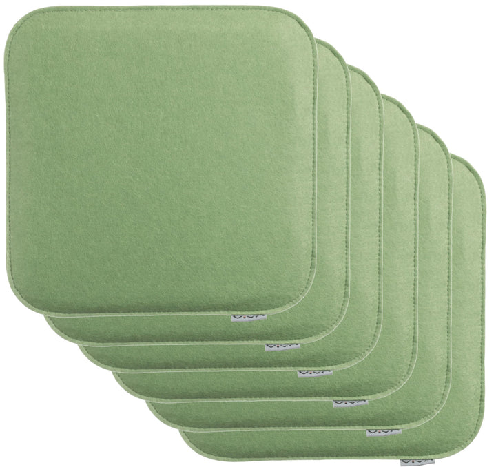 Brandsseller 6er Set Sitzkissen aus Filz 35x35x2 cm – Robuste Stuhlauflagen für innen und aussen, ec