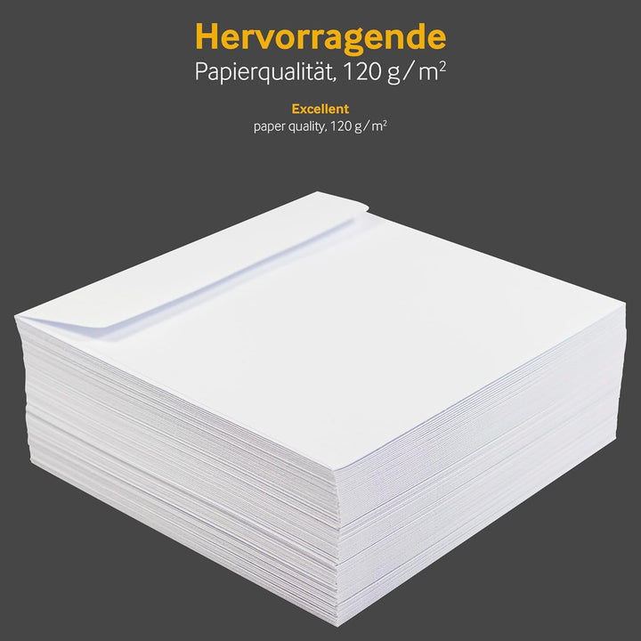 Blanke 250x Versandtaschen, Format B4, 250 x 353 mm, Weiss, Umschläge, Haftklebung mit Abziehstreife