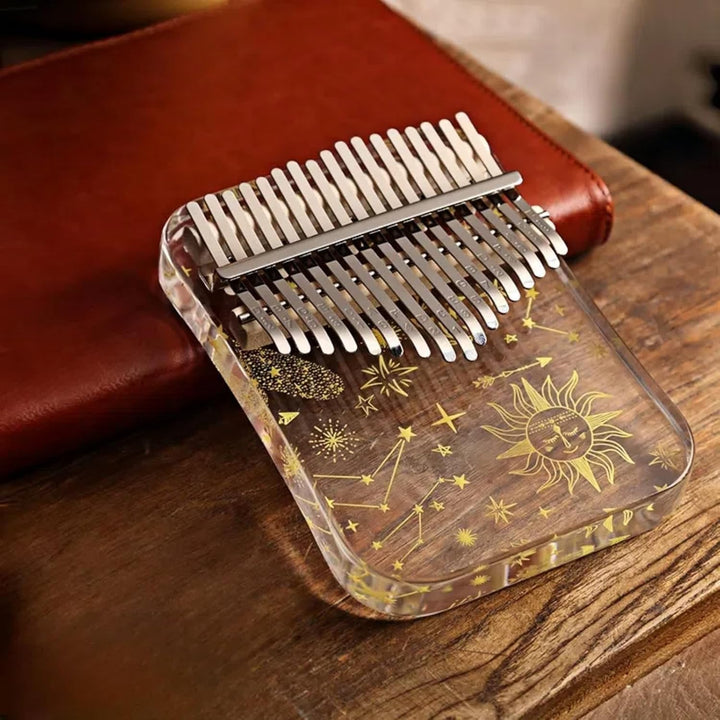 Kalimba 21 Schlüssel, Crystal Fingerklaviere，Professionelle Daumenklavier Carlimba, Mbira Instrument