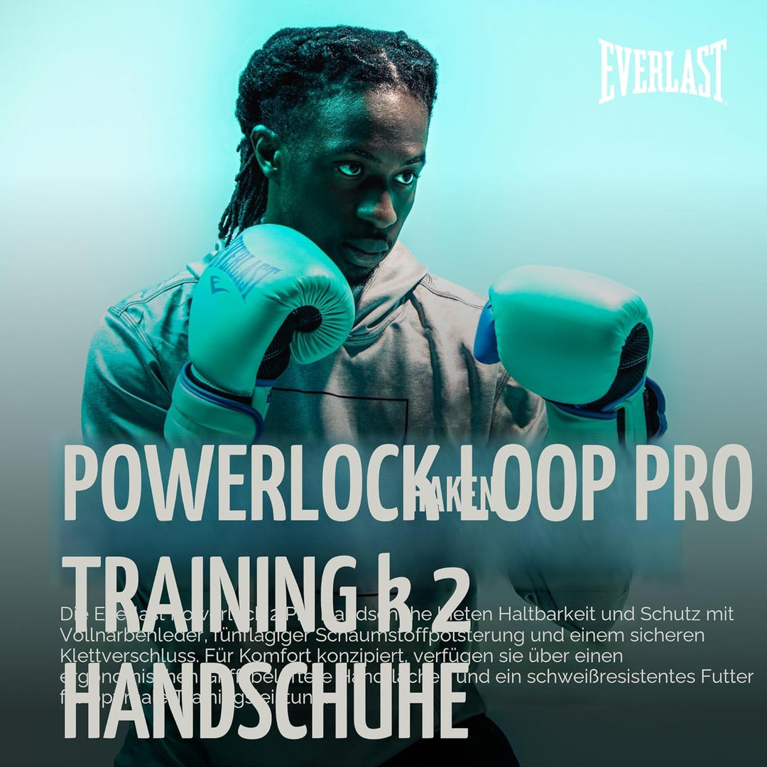 Everlast Unisex – Erwachsene Powerlock 2R Glove Handschuhe Dunkelgrau 12oz., Dunkelgrau 12oz.