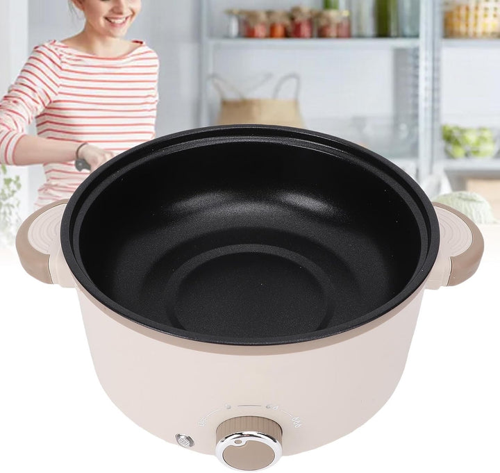 Multicooker -Elektretopf, Anti -Stick -Beschichtung Elektrischer Ramenkocher mit Dampfkorb für Nudel