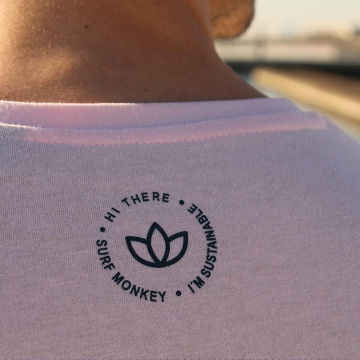 SURF MONKEY Bio-Baumwoll-T-Shirt, Zitronengelb S Rosa, S Rosa