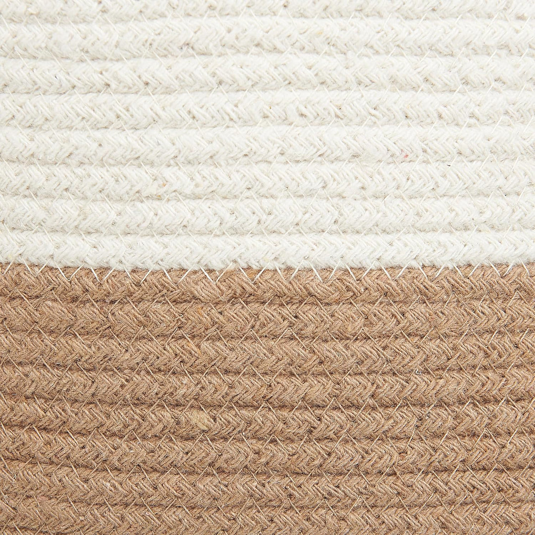 Aufbewahrungskörbe Baumwolle beige/natürlich/weiss 34 cm Boho 2er Set Ardesen