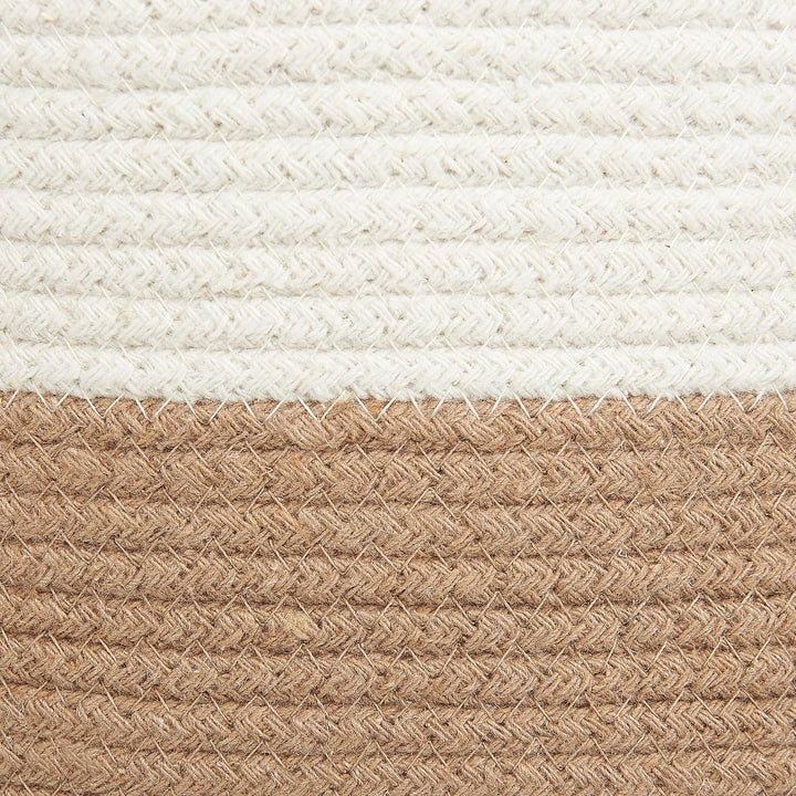 Aufbewahrungskörbe Baumwolle beige/natürlich/weiss 34 cm Boho 2er Set Ardesen