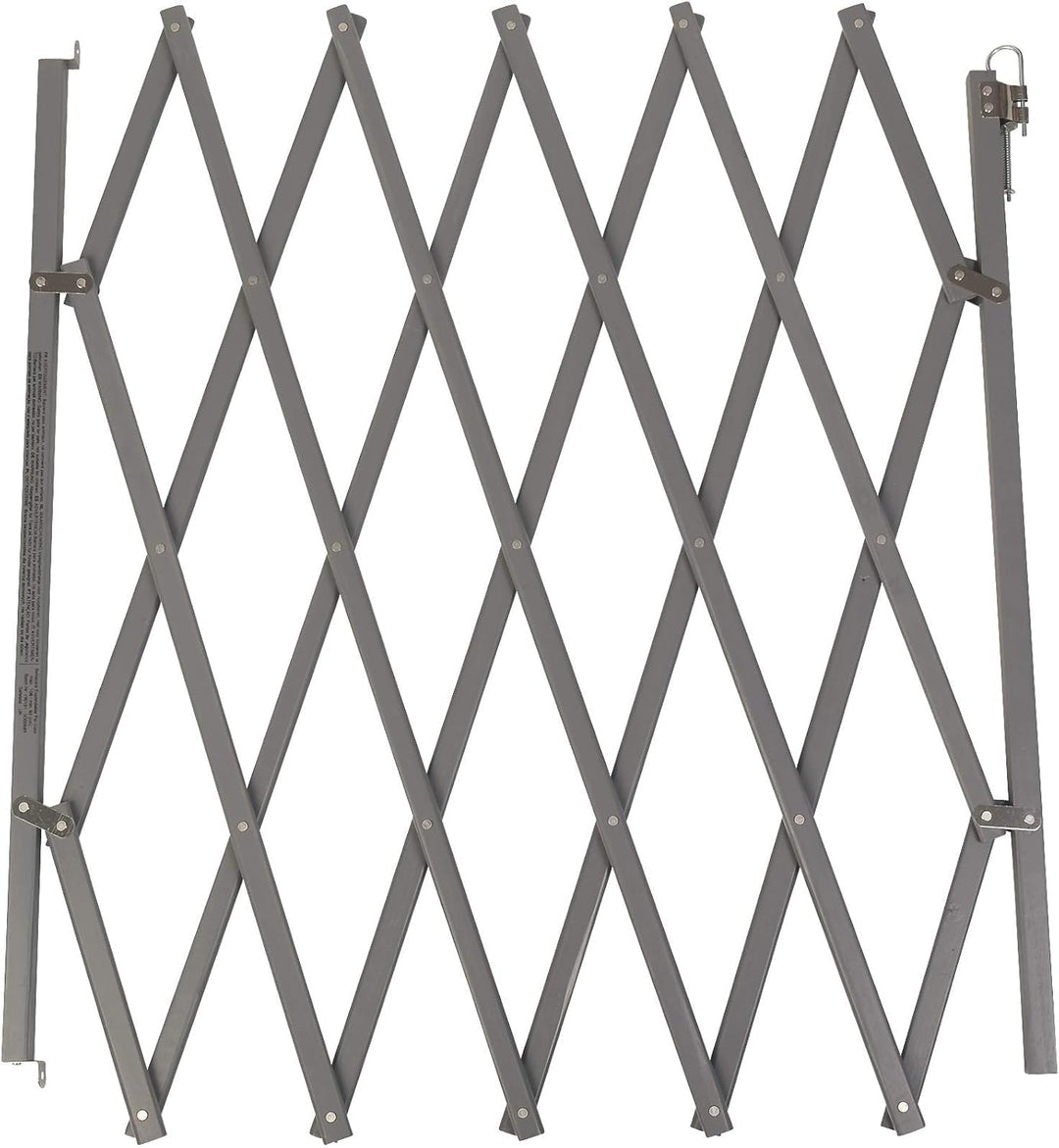 Bettacare Erweiterbares Haustiergitter, 60 cm - 108 cm, Grau, Holz, Einziehbares Hundeschutzgitter,