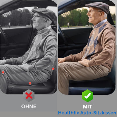 Healthfix® Auto Sitzkissen | Verbessert Sitzhaltung und lindert Sitzschmerz | Orthopädisches Sitzkis