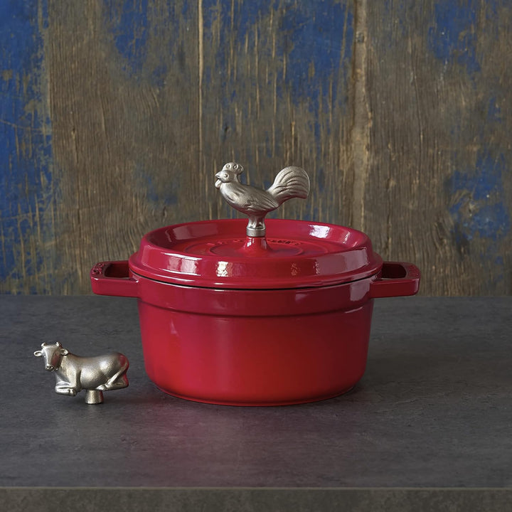 STAUB Knauf Hahn, Edelstahl, für Cocottes/Bräter mit Durchmesser 18-41 cm, Silber, Hahn