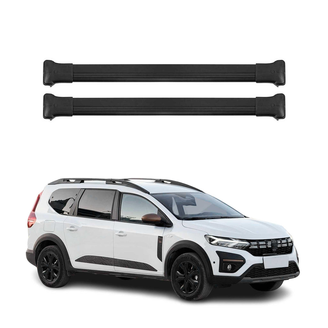 OMAC Aluminium Dachträger Querträger für Dacia Jogger 2022-2026 – Max. 75 kg – 2 Stangen Schwarz