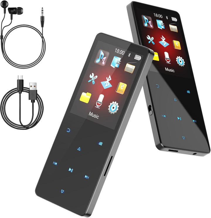 64GB MP3 Player Bluetooth 5.3 Portable Musik MP3-Player Kinder mit kopfhörer Grossartig für Sport,FM
