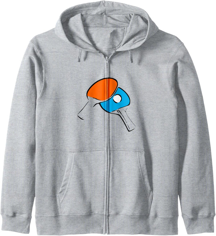 Ping Pong Paddel und Ball Kapuzenjacke