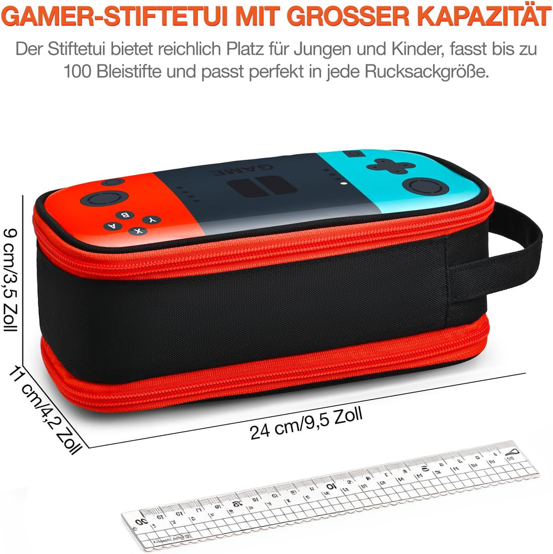 Beaulyn federmäppchen Jungen,Grosses mäppchen 3fach mit Reissverschluss, federtasche für 1. klasse 5