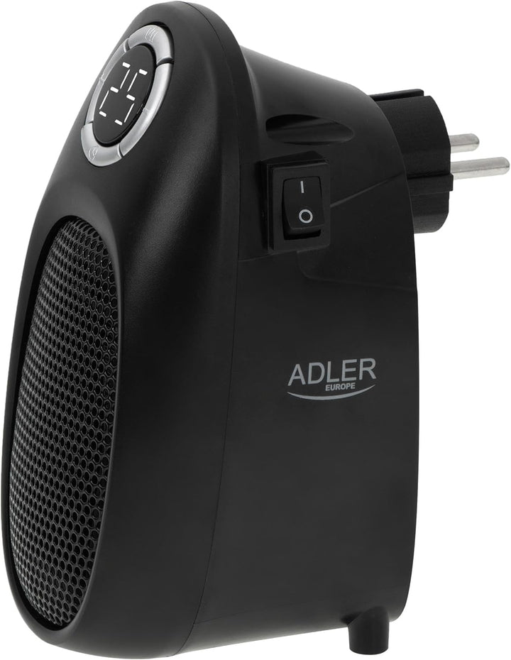 Adler | Mini-Heizung mit Standfuss | nahezu überall aufstellbar | 12-Stunden-Timer | 400W, grosse di