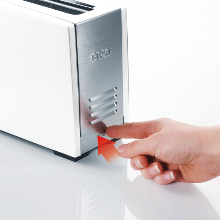 Graef Langschlitz-Toaster TO 91, Edelstahl, weiss Weiss Single, Weiss Single