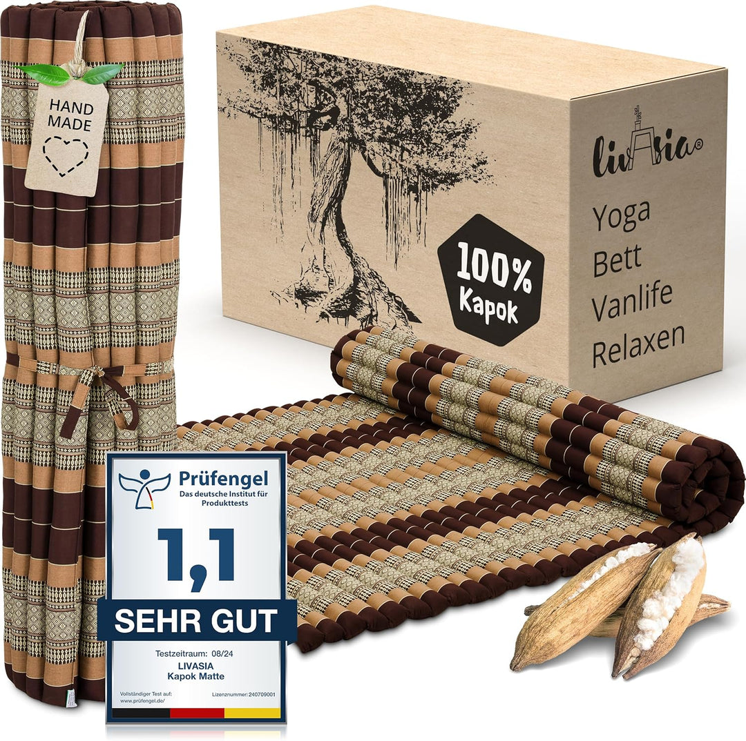 livasia Rollmatte Rollmatratze L-200x110x4,5cm, Gästebett Gästematratze 1 Person, Reisebett Kofferra