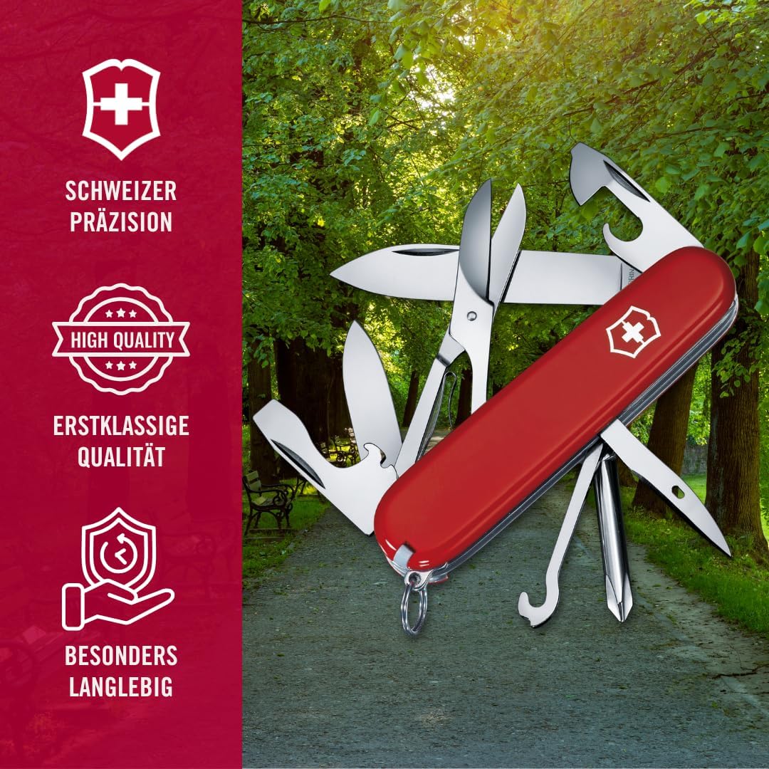 Victorinox Schweizer Taschenmesser Super Tinker, Swiss Army Knife, Multitool, 14 Funktionen, Klinge,