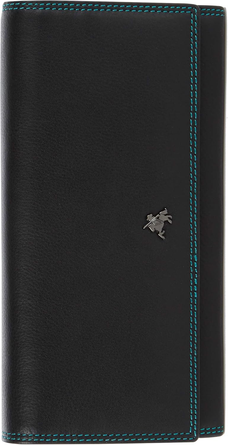 VISCONTI ® Leder Portemonnaie Damen RFID Schutz Geldbeutel Damen Geldbörse Bifold Mehrfarbig Portmon