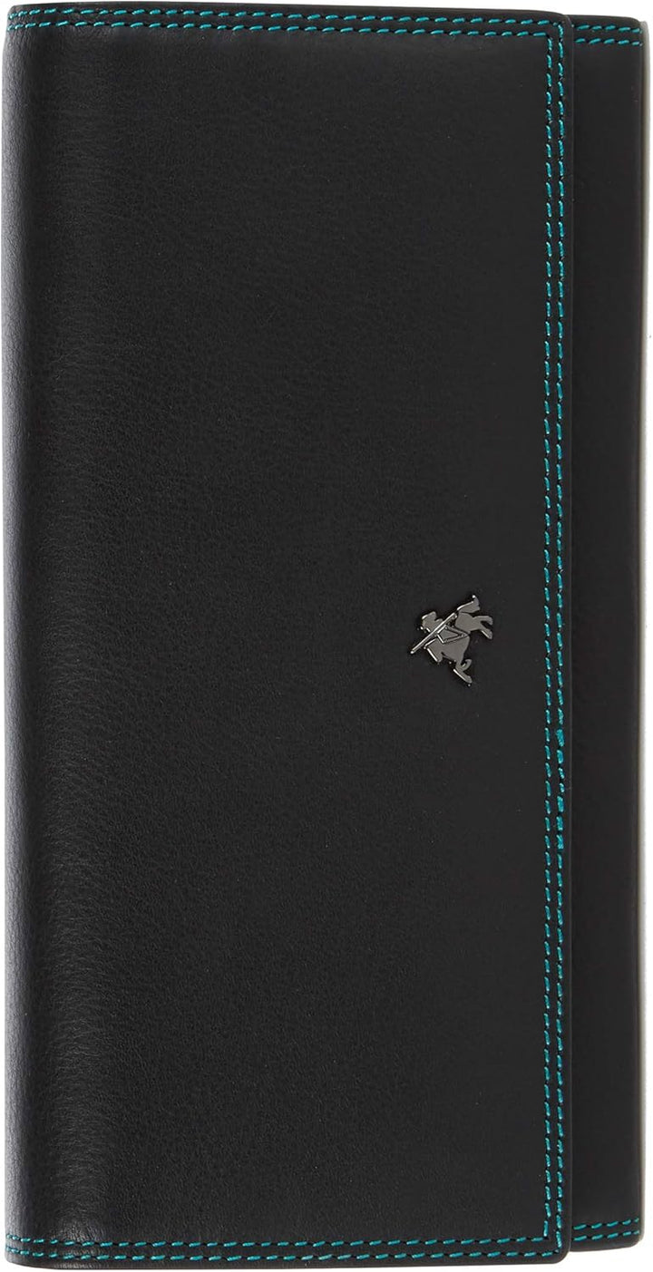 VISCONTI ® Leder Portemonnaie Damen RFID Schutz Geldbeutel Damen Geldbörse Bifold Mehrfarbig Portmon