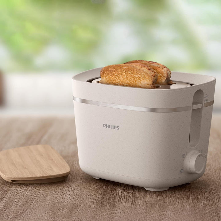 Philips HD2640/10 Conscious Collection Toaster, biologischer, 100% recycelter Kunststoff, 8 Bräunung