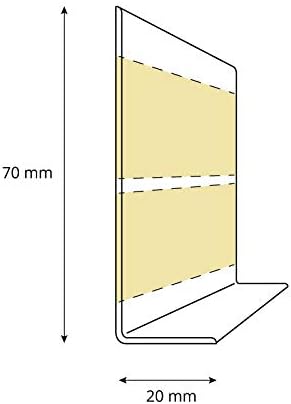 HOLZBRINK Weichsockelleiste selbstklebend Weiss Knickleiste, Material: PVC, 70x20mm, 5 Meter 5m Weis