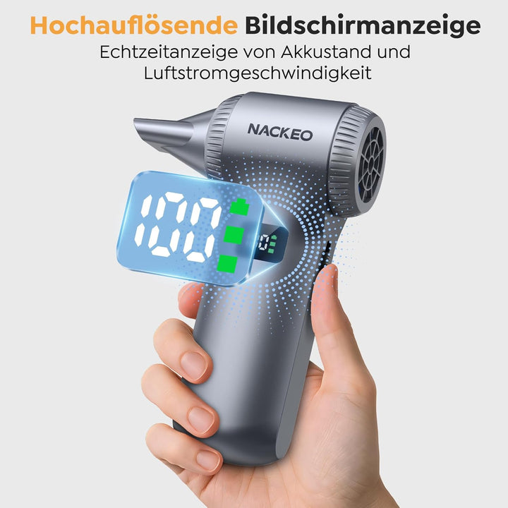Elektrisches Staubgebläse, 230000 U/min Super Power Cordless Air Duster, 100-stufig einstellbares Mi