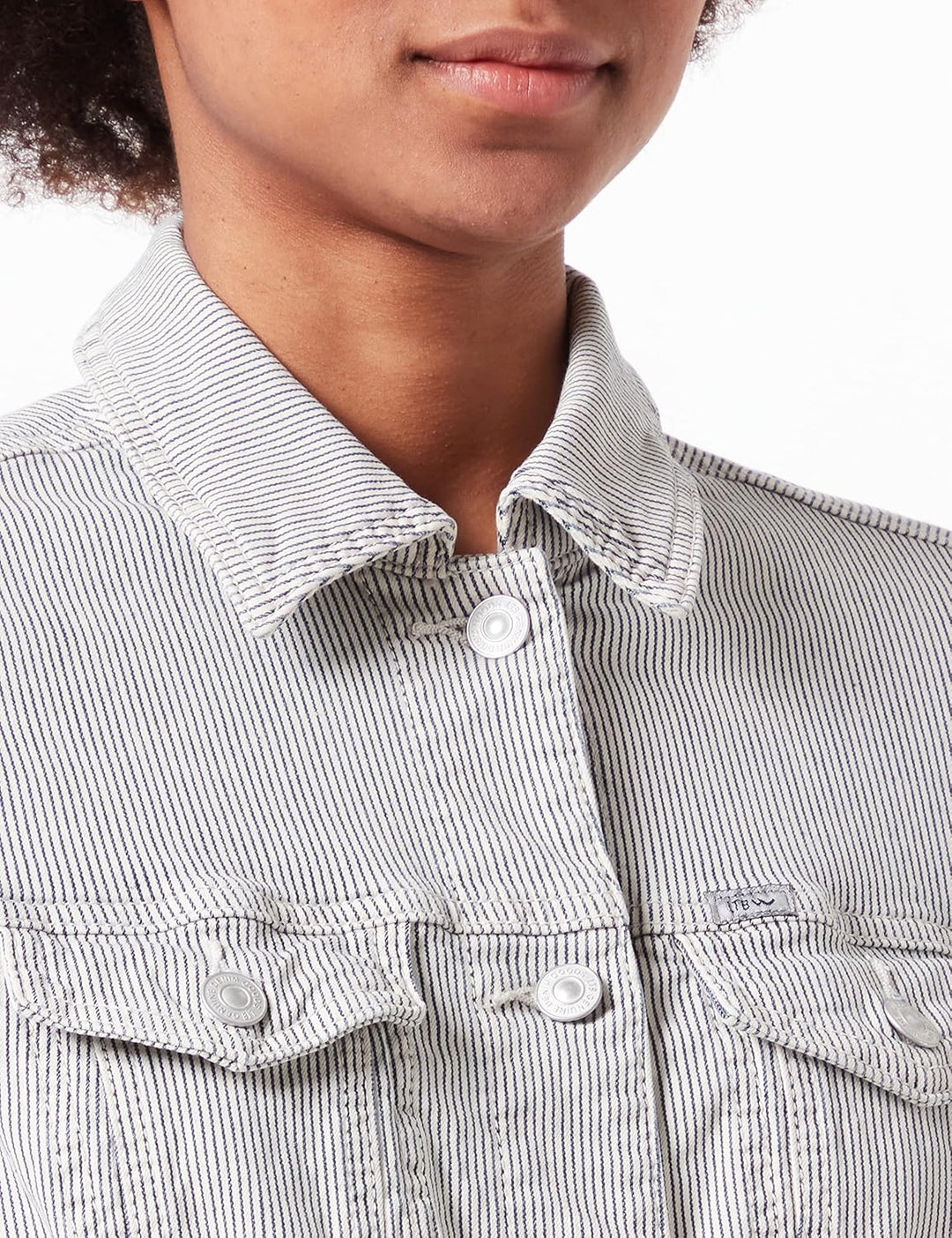 LTB Jeans Damen Destin Jeansjacke XS Bleach Line Wash 53708, XS Bleach Line Wash 53708