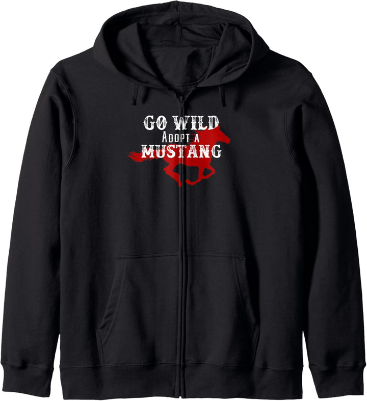 Go Wild Adopt a Mustang Wild Mustang Pferd Geschenk Kapuzenjacke