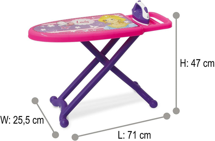 JAMARA 460259 - Little Laundry Princess - Rollenspiel Bügelset - Stabile Kippsichere Mechanik, für K
