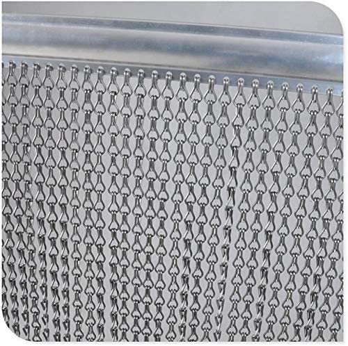 GENI Fliegengitter – 90 cm x 200 cm –Premium-Aluminium-Fliegengitter für Türen,, Aluminiumketten Tür