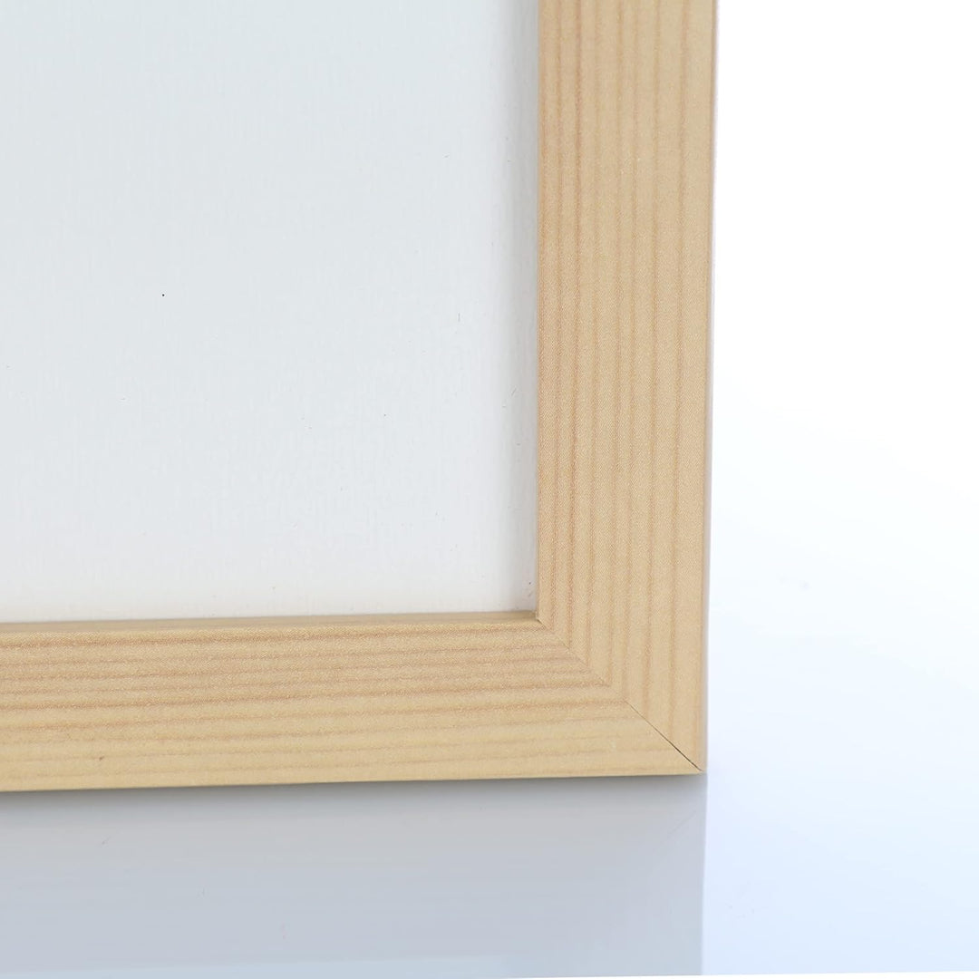 30x40cm Whiteboard mit Holzrahmen, Kreidetafel Löschbar, Weiss Tafel mit Schwarzer Marker 30x40cm We