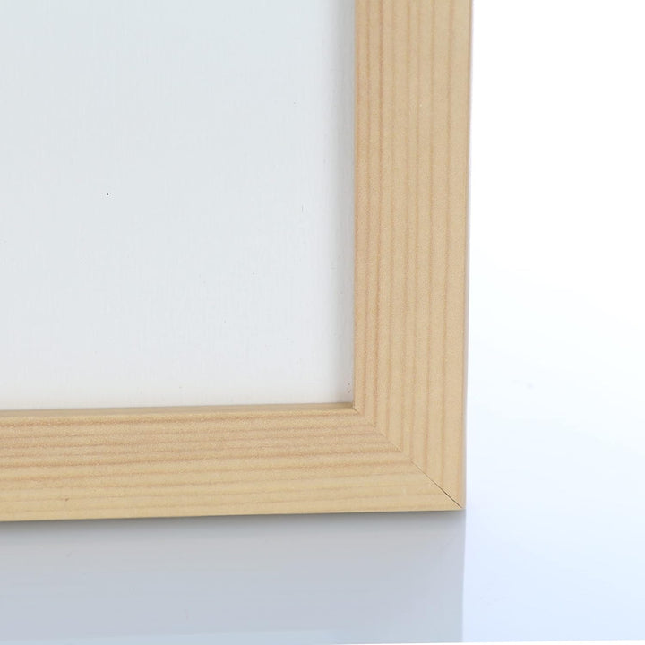 30x40cm Whiteboard mit Holzrahmen, Kreidetafel Löschbar, Weiss Tafel mit Schwarzer Marker 30x40cm We