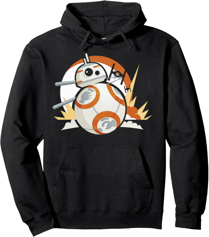 Star Wars The Force Awakens BB-8 Zoom Poster Pullover Hoodie