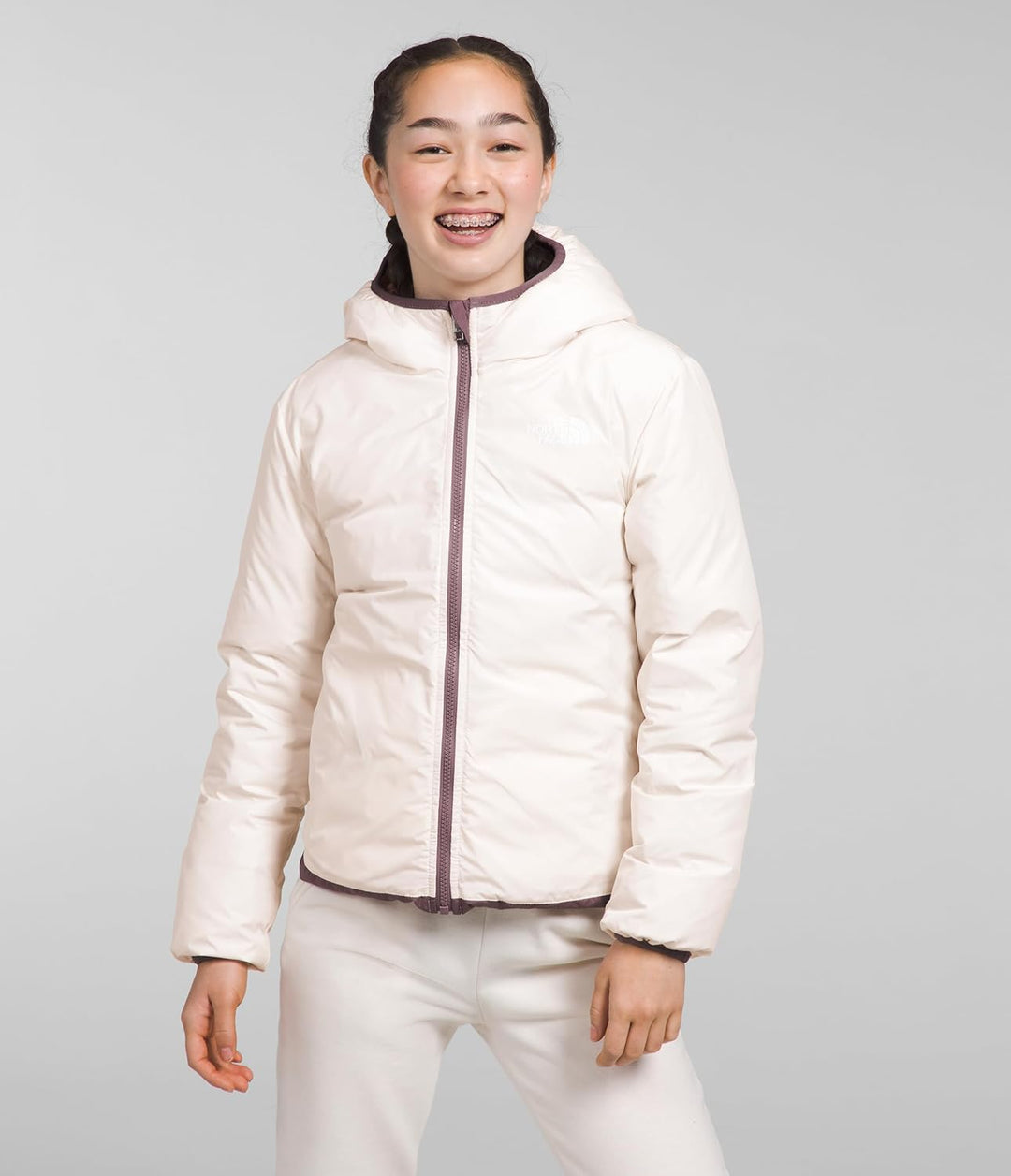 THE NORTH FACE Unisex Kinder Reversible Jacke XXL Fawn Grey, XXL Fawn Grey